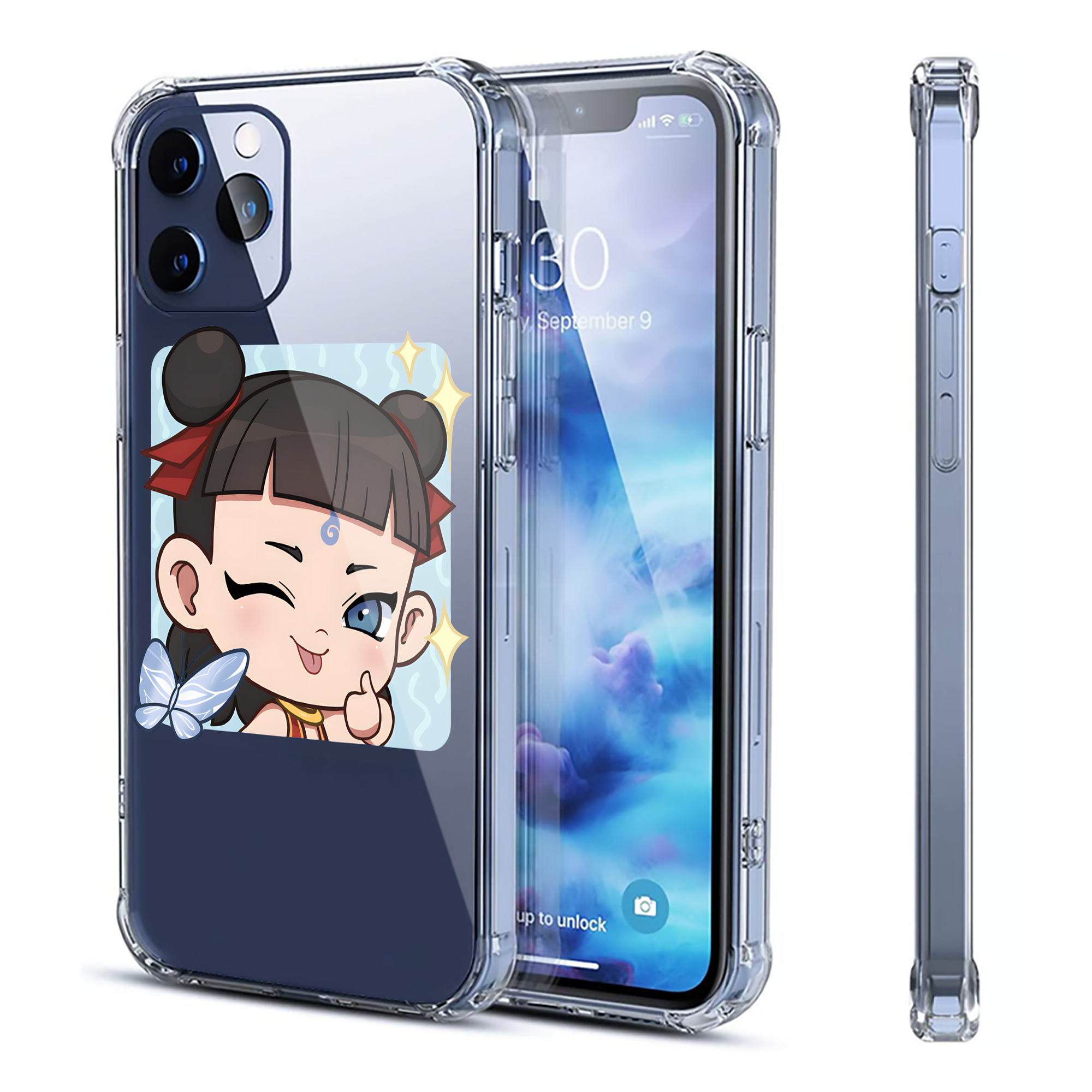 （画像用） Ne Zha 2 ナタ 魔童の大暴れ 【iPhone 12シリーズ対応】透明スマホケース（クリアソフトケース）